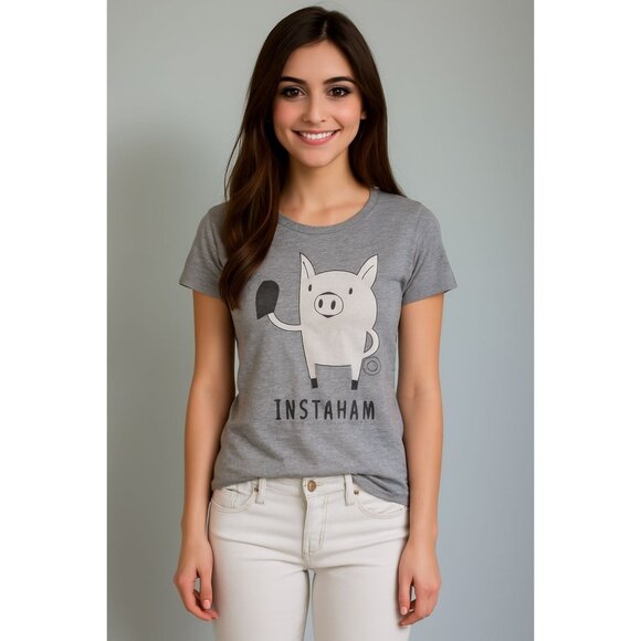T Shirt Top Tee InstaHam Pig Piggy Cold Crush  WOMEN'S WOMAN'S Size Extra Large - Picture 7 of 7